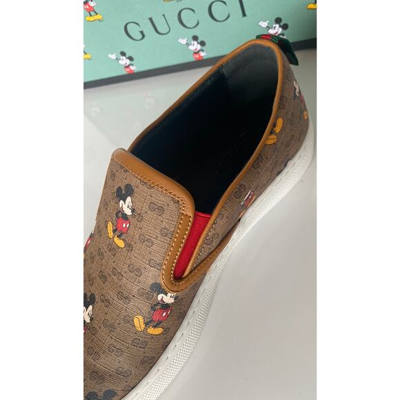 Gucci Men’s GG Supreme Mickey Mouse Sneakers 7.5 US (Gucci 7) Italy 603689 NIB main image 5